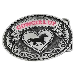 Cowgirl Up Equestrian Belt Buckle - New